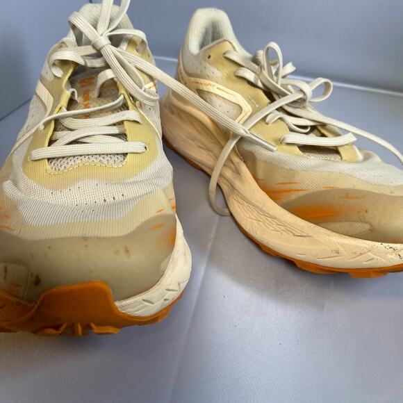 Salomon Glide Max TR Trail Running Shoes w10 Beige Orange - Picture 2 of 7